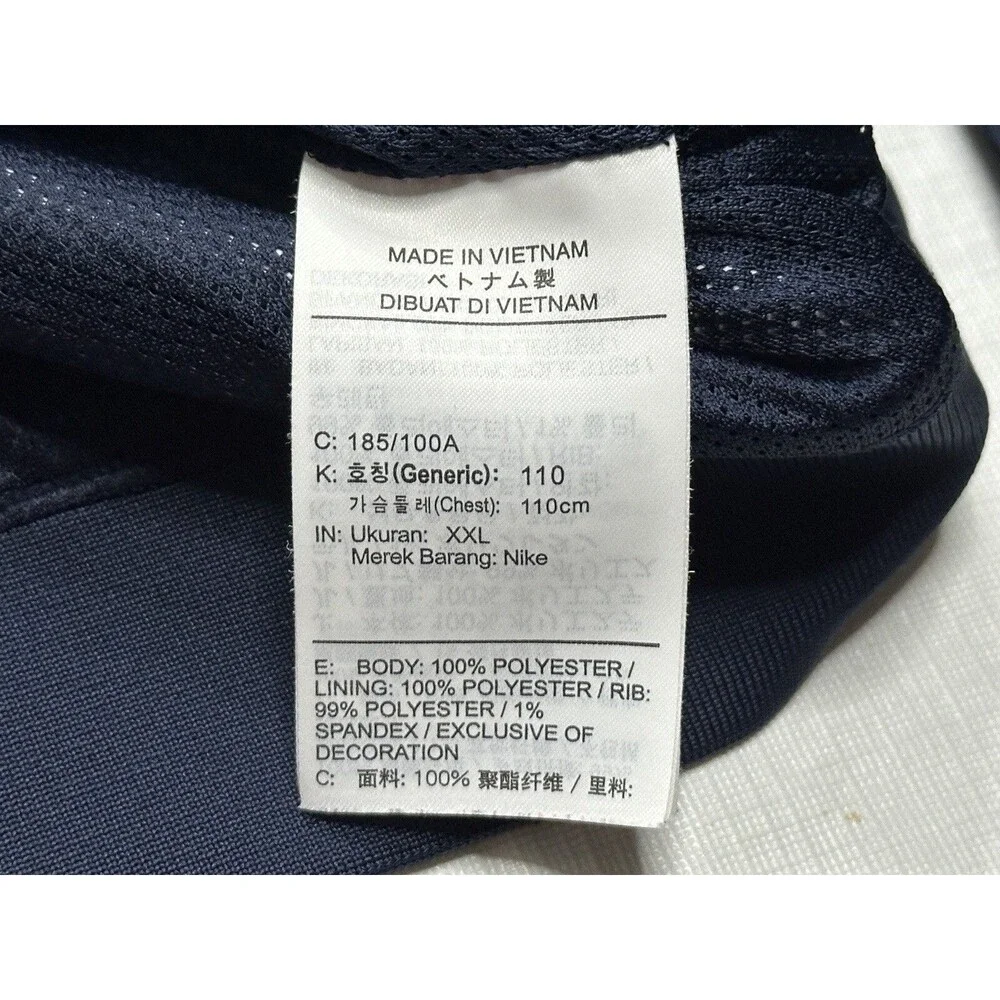 Men's Nike Shield Golf Standard Fit Water Resistant L/S Pullover XXL Navy CK3772